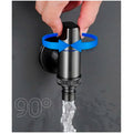 Washing machine Pipe connector Tap Angular Black for Bathroom wash basin, Geyser Angle Valve for Bathroom | Wall Mounted. Stop Cock Toilet Commode, Washbasin, 9.5 cm x 3cm - 8