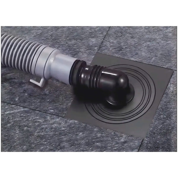Grey 4 x 4 Inch Washing Machine and Dish Washer Floor Drain - Grey Finish - Floor Trap for Bathroom, Kitchen - Anti Clogging & Anti Pests.- 10 cm x 10 cm - 2