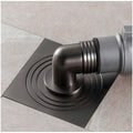 Grey 4 x 4 Inch Washing Machine and Dish Washer Floor Drain - Grey Finish - Floor Trap for Bathroom, Kitchen - Anti Clogging & Anti Pests.- 10 cm x 10 cm - 4