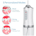Water Flosser Portable Dental Water Jet Oral Teeth Irrigator Waterproof Tooth Cleaner Water Flosser Oral Flosser 3 Modes And 4 Nozzels 220 ML - 2