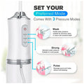 Water Flosser Portable Dental Water Jet Oral Teeth Irrigator Waterproof Tooth Cleaner Water Flosser Oral Flosser 3 Modes And 4 Nozzels 220 ML - 5