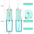Water Flosser Portable Dental Water Jet Oral Teeth Irrigator Waterproof Tooth Cleaner Water Flosser Oral Flosser 3 Modes And 4 Nozzels 220 ML - 8