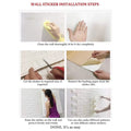 PVC Thick Wallpaper self Adhesive White Bricks wall Sticker with Glue Included for All wall Types (White Bricks, 100) - 7