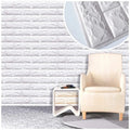 PVC Thick Wallpaper self Adhesive White Bricks wall Sticker with Glue Included for All wall Types (White Bricks, 100) - 9