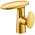 Waterfall Gold Faucet Tap Mixer Hot and Cold Heavy Single Lever Basin Mixer 15.5 Cm 360 Degree Rotating Spout and Ceramic Cartridge for Bathroom Wash Basins